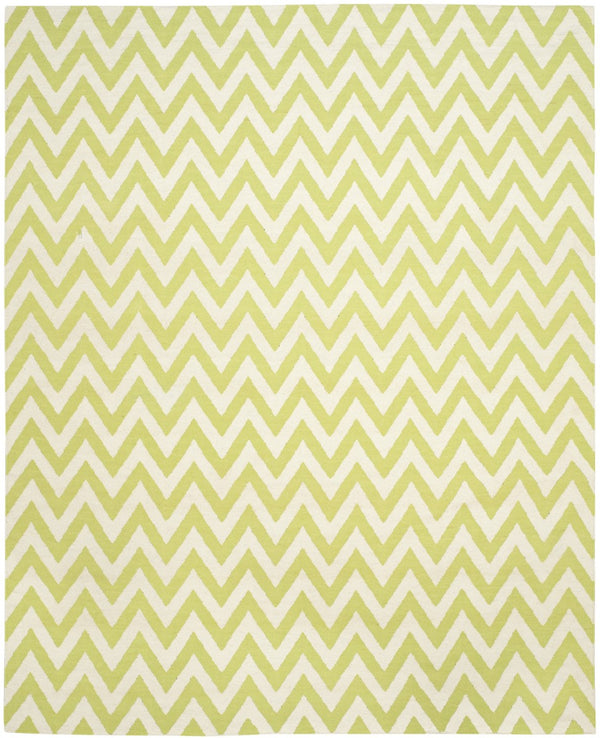 Safavieh Dhurries 557 Hand Woven Flat Weave  Rug Green / Ivory DHU557A-26