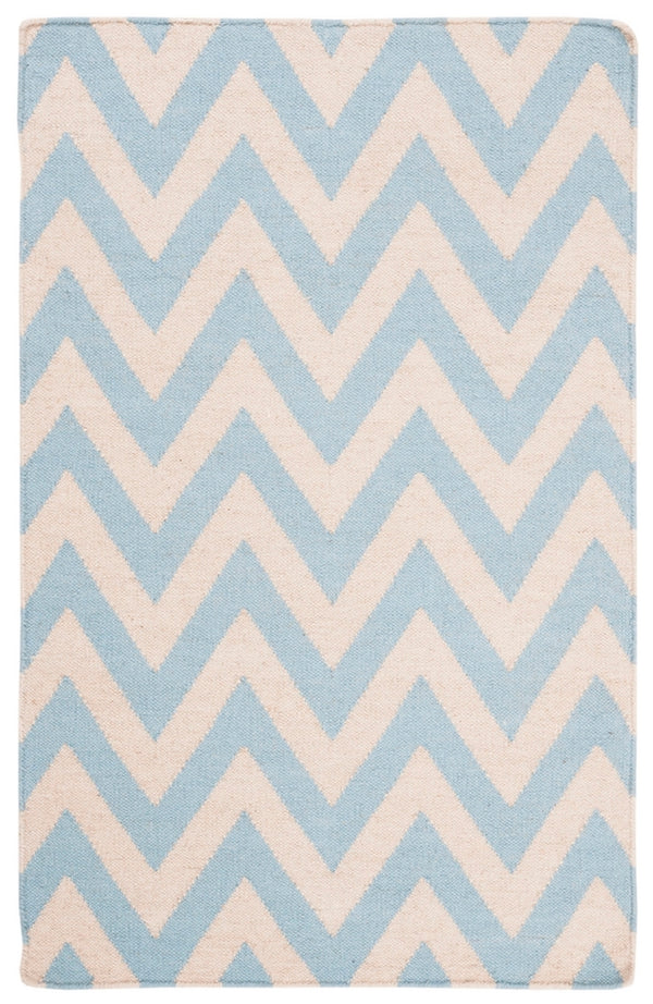 Safavieh Dhurries 557 Hand Woven Flat Weave  Rug Blue / Ivory DHU557B-26