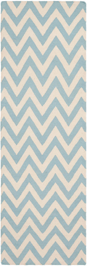 Safavieh Dhurries 557 Hand Woven Flat Weave  Rug Blue / Ivory DHU557B-26