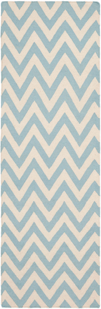 Safavieh Dhurries 557 Hand Woven Flat Weave  Rug Blue / Ivory DHU557B-26