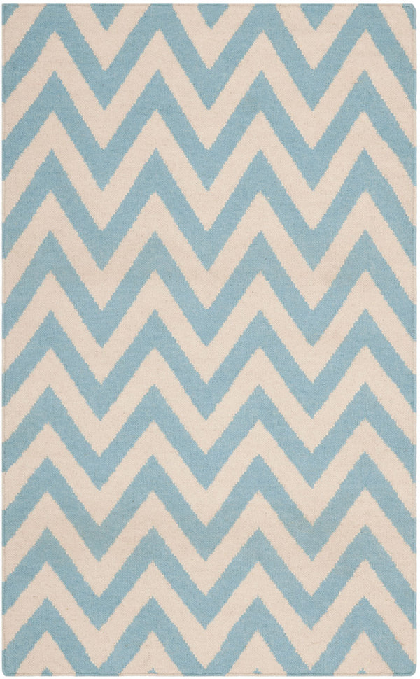 Safavieh Dhurries 557 Hand Woven Flat Weave  Rug Blue / Ivory DHU557B-26