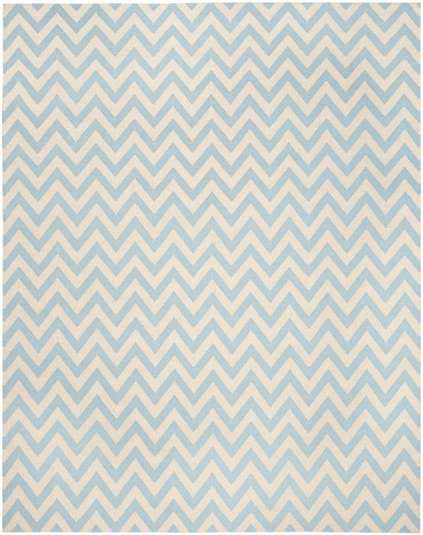 Safavieh Dhurries 557 Hand Woven Flat Weave  Rug Blue / Ivory DHU557B-26
