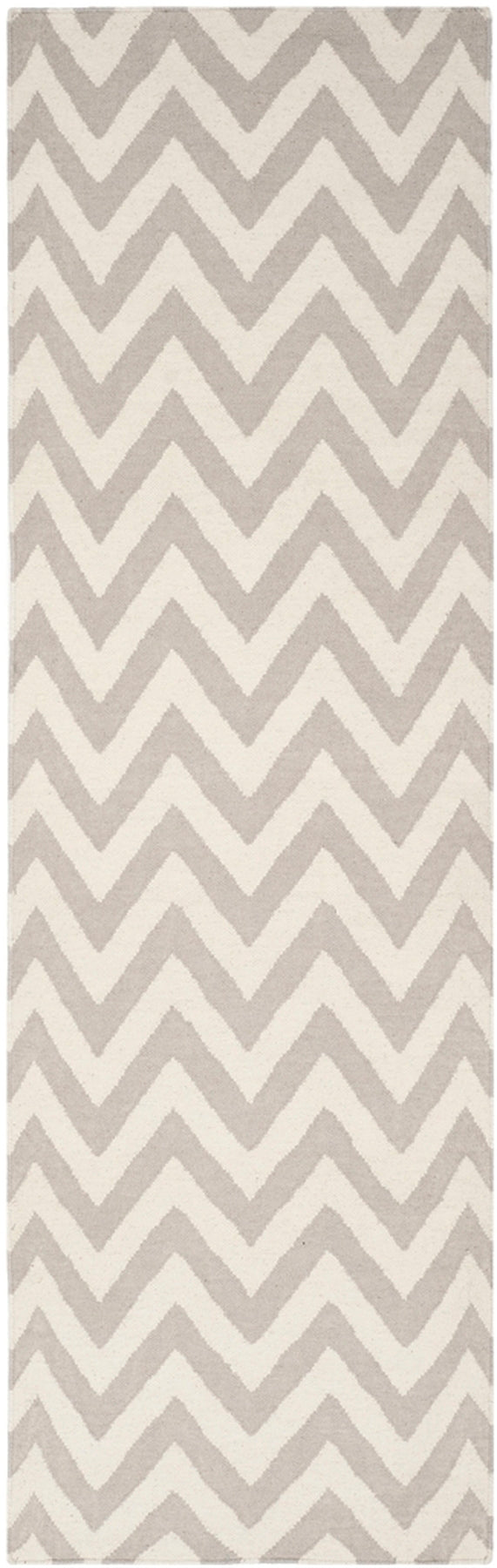 Safavieh Dhurries 557 Hand Woven Flat Weave  Rug Grey / Ivory DHU557C-26