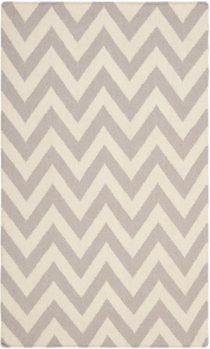 Safavieh Dhurries 557 Hand Woven Flat Weave  Rug Grey / Ivory DHU557C-26