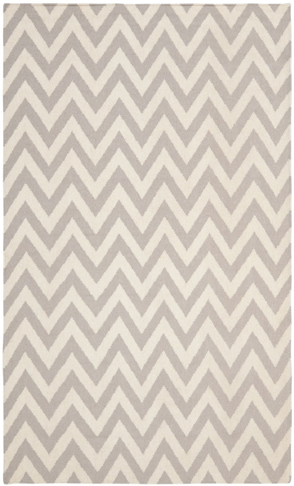 Safavieh Dhurries 557 Hand Woven Flat Weave  Rug Grey / Ivory DHU557C-26