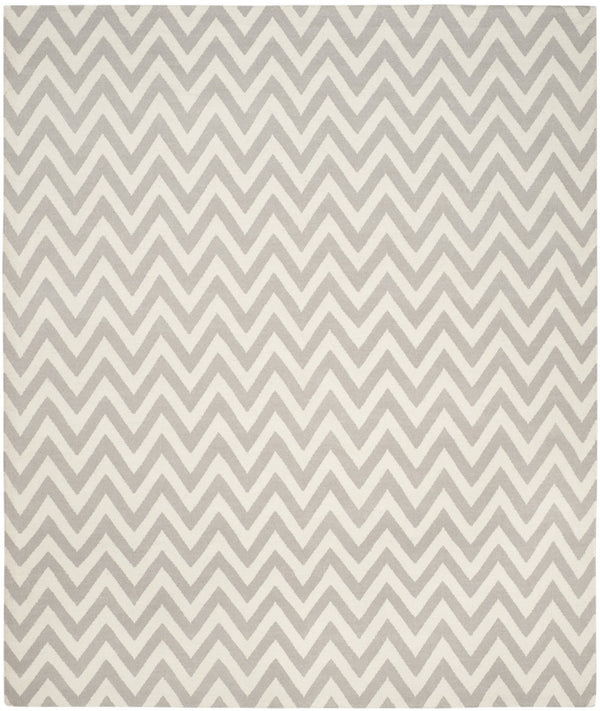 Safavieh Dhurries 557 Hand Woven Flat Weave  Rug Grey / Ivory DHU557C-26