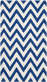 Safavieh Dhurries 557 Hand Woven Flat Weave  Rug Dark Blue / Ivory DHU557K-26