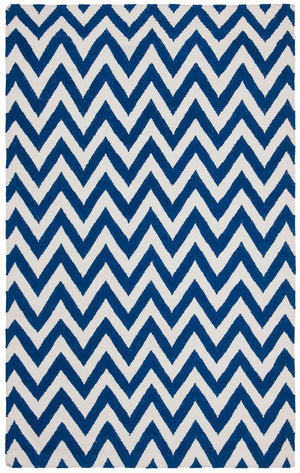 Safavieh Dhurries 557 Hand Woven Flat Weave  Rug Dark Blue / Ivory DHU557K-26