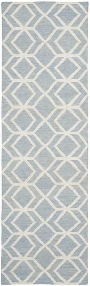 Safavieh Dhurries 560 Hand Woven Flat Weave  Rug Blue / Ivory DHU560A-26