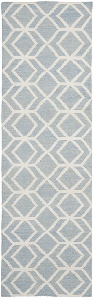Safavieh Dhurries 560 Hand Woven Flat Weave  Rug Blue / Ivory DHU560A-26