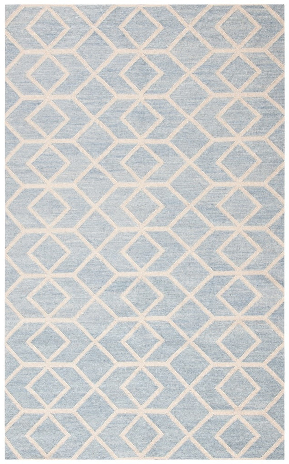 Safavieh Dhurries 560 Hand Woven Flat Weave  Rug Blue / Ivory DHU560A-26