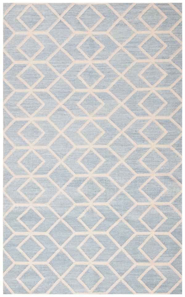 Safavieh Dhurries 560 Hand Woven Flat Weave  Rug Blue / Ivory DHU560A-26