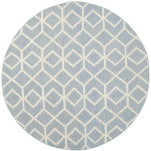 Safavieh Dhurries 560 Hand Woven Flat Weave  Rug Blue / Ivory DHU560A-26