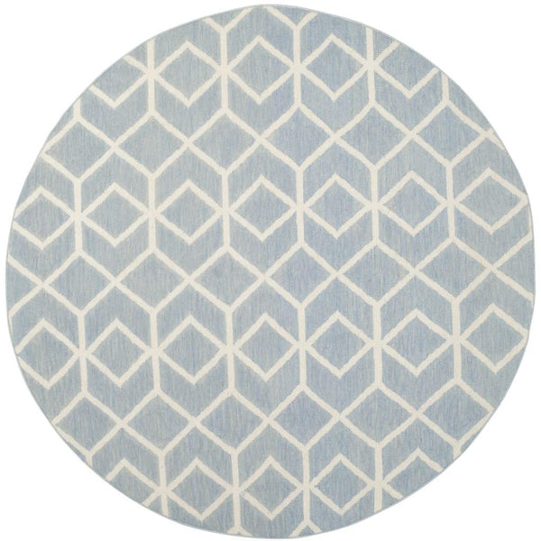Safavieh Dhurries 560 Hand Woven Flat Weave  Rug Blue / Ivory DHU560A-26