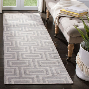 Safavieh Dhurries 562 Hand Woven Flat Weave  Rug Grey / Ivory DHU562B-26