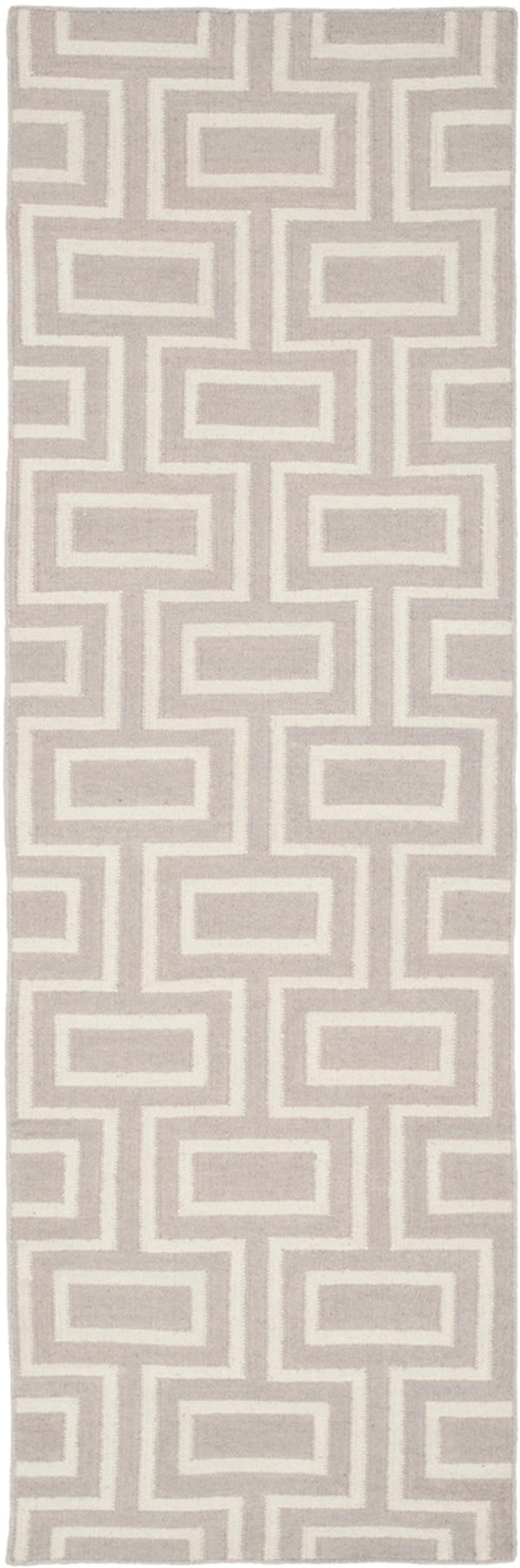 Safavieh Dhurries 562 Hand Woven Flat Weave  Rug Grey / Ivory DHU562B-26