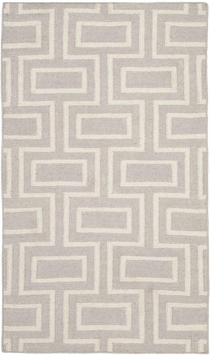 Safavieh Dhurries 562 Hand Woven Flat Weave  Rug Grey / Ivory DHU562B-26