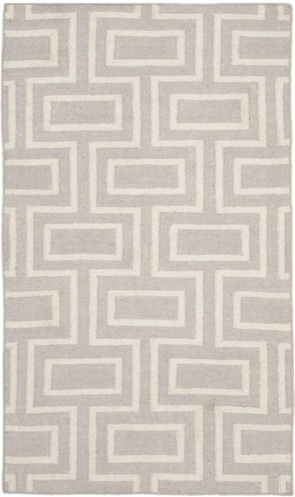 Safavieh Dhurries 562 Hand Woven Flat Weave  Rug Grey / Ivory DHU562B-26