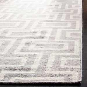 Safavieh Dhurries 562 Hand Woven Flat Weave  Rug Grey / Ivory DHU562B-26