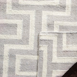 Safavieh Dhurries 562 Hand Woven Flat Weave  Rug Grey / Ivory DHU562B-26