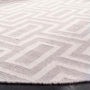 Safavieh Dhurries 562 Hand Woven Flat Weave  Rug Grey / Ivory DHU562B-26