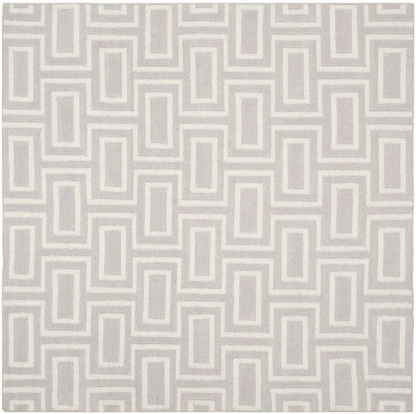 Safavieh Dhurries 562 Hand Woven Flat Weave  Rug Grey / Ivory DHU562B-26