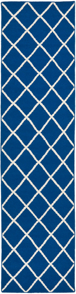 Safavieh Dhurries 565 Hand Woven Flat Weave  Rug Dark Blue DHU565A-3