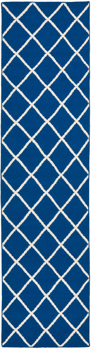 Safavieh Dhurries 565 Hand Woven Flat Weave  Rug Dark Blue DHU565A-3