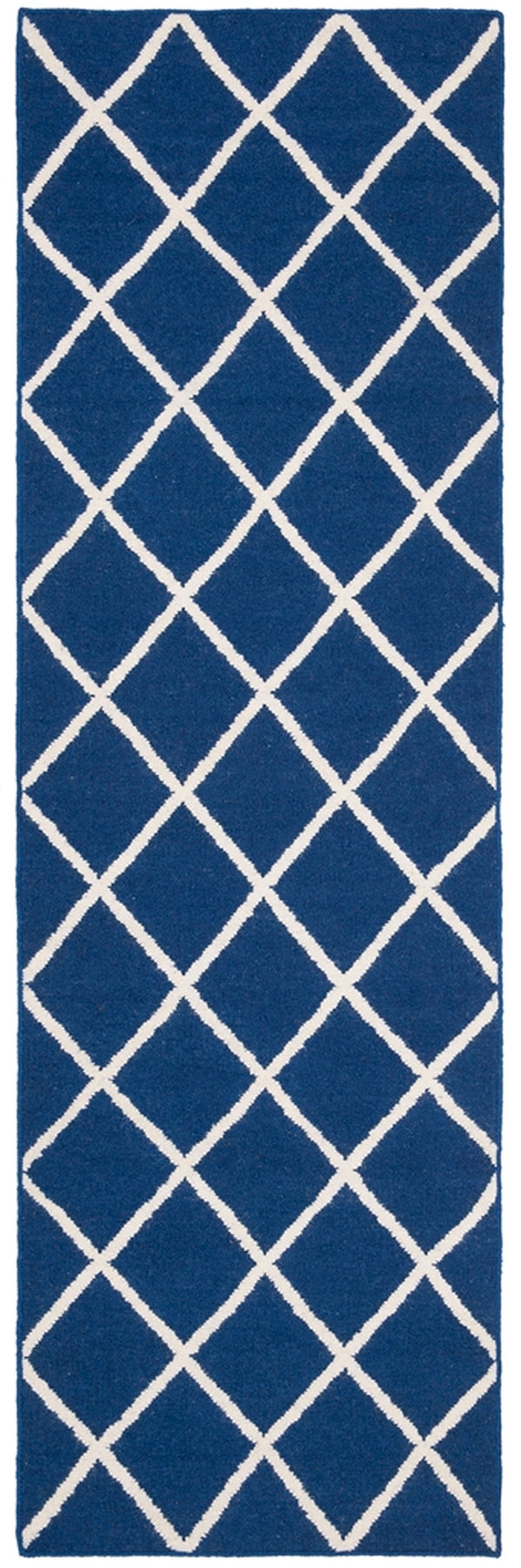 Safavieh Dhurries 565 Hand Woven Flat Weave  Rug Dark Blue DHU565A-3