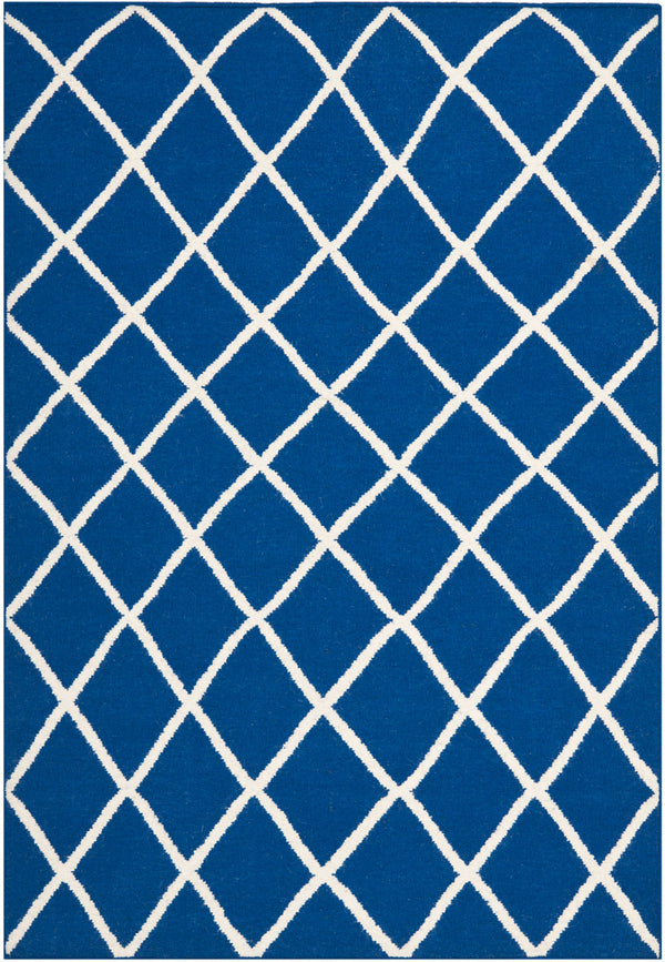 Safavieh Dhurries 565 Hand Woven Flat Weave  Rug Dark Blue DHU565A-3