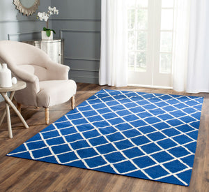 Safavieh Dhurries 565 Hand Woven Flat Weave  Rug Dark Blue DHU565A-3