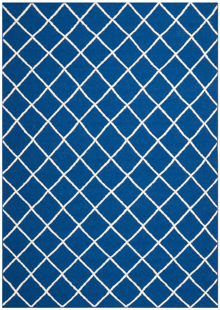 Safavieh Dhurries 565 Hand Woven Flat Weave  Rug Dark Blue DHU565A-3