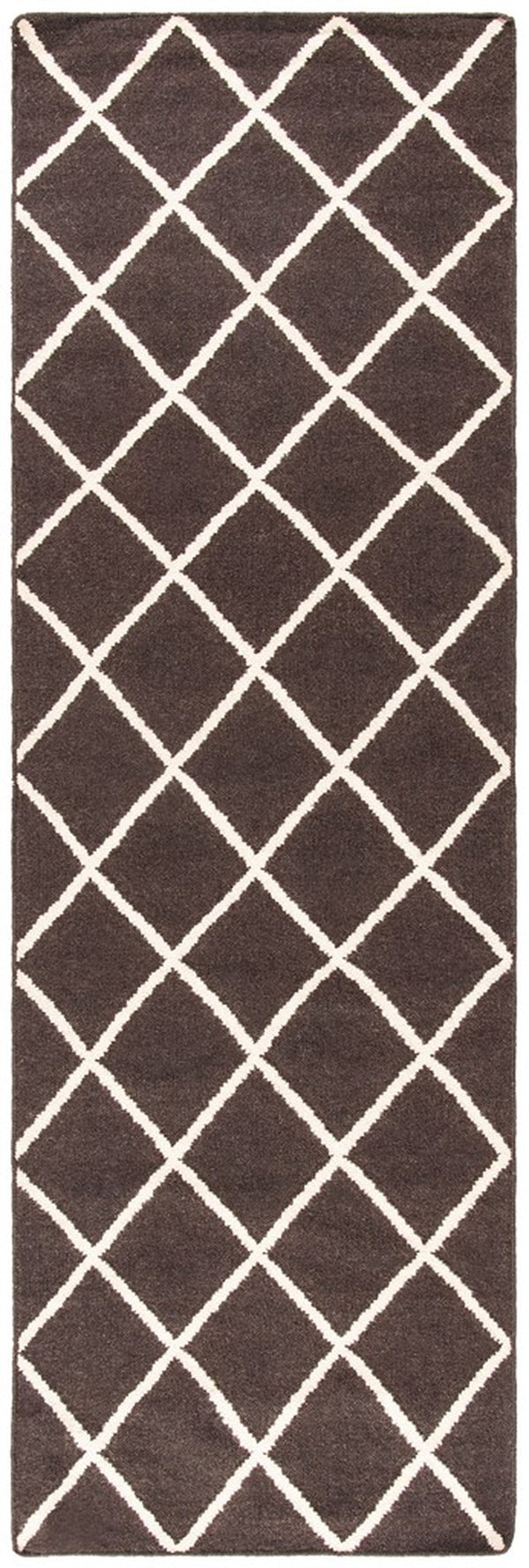 Safavieh Dhurries 565 Hand Woven Flat Weave  Rug Brown / Ivory DHU565C-3