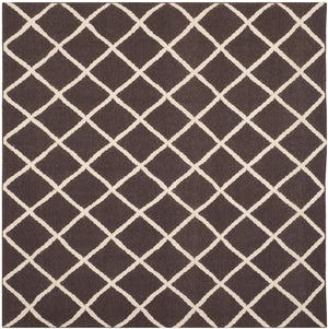Safavieh Dhurries 565 Hand Woven Flat Weave  Rug Brown / Ivory DHU565C-3