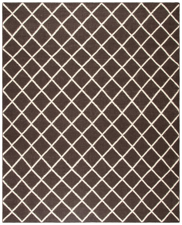 Safavieh Dhurries 565 Hand Woven Flat Weave  Rug Brown / Ivory DHU565C-3