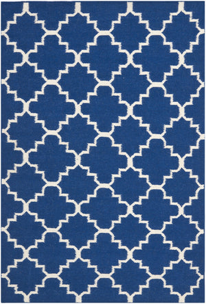 Safavieh Dhurries 566 Hand Woven Flat Weave  Rug Dark Blue DHU566A-4SQ