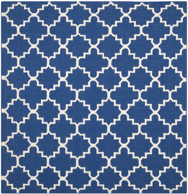 Safavieh Dhurries 566 Hand Woven Flat Weave  Rug Dark Blue DHU566A-4SQ