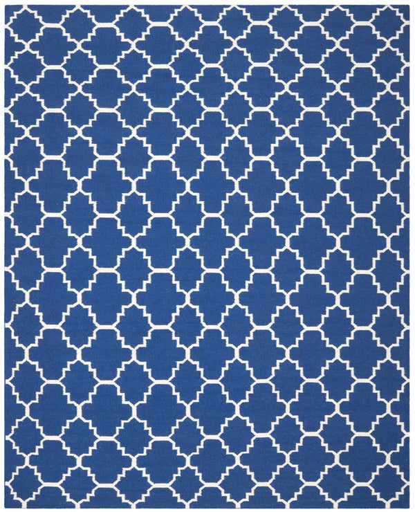 Safavieh Dhurries 566 Hand Woven Flat Weave  Rug Dark Blue DHU566A-4SQ