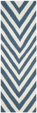 Safavieh Dhurries 568 Hand Woven Flat Weave  Rug Blue / Ivory DHU568A-4SQ
