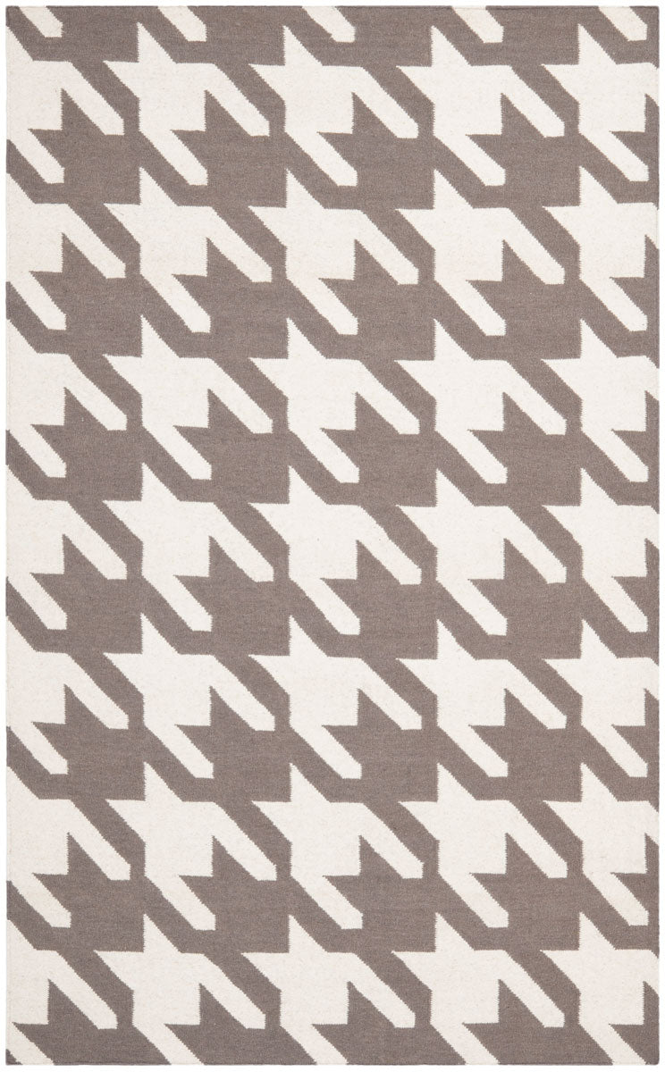 Safavieh Dhurries 569 Hand Woven Flat Weave  Rug Grey / Ivory DHU569A-26