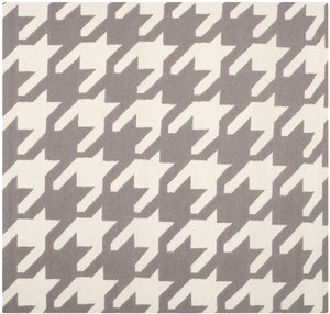 Safavieh Dhurries 569 Hand Woven Flat Weave  Rug Grey / Ivory DHU569A-26