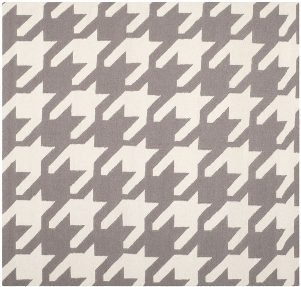 Safavieh Dhurries 569 Hand Woven Flat Weave  Rug Grey / Ivory DHU569A-26