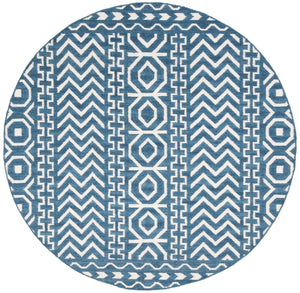 Safavieh Dhurries 572 Hand Woven Flat Weave  Rug Dark Blue / Ivory DHU572A-26