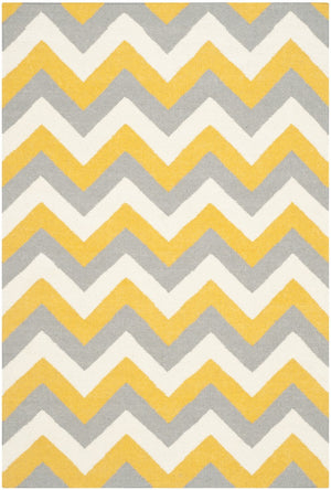 Safavieh Dhurries 640 Hand Woven Flat Weave  Rug Gold / Grey DHU640A-26