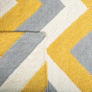 Safavieh Dhurries 640 Hand Woven Flat Weave  Rug Gold / Grey DHU640A-26