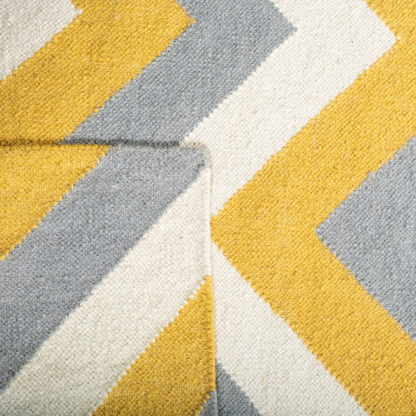 Safavieh Dhurries 640 Hand Woven Flat Weave  Rug Gold / Grey DHU640A-26