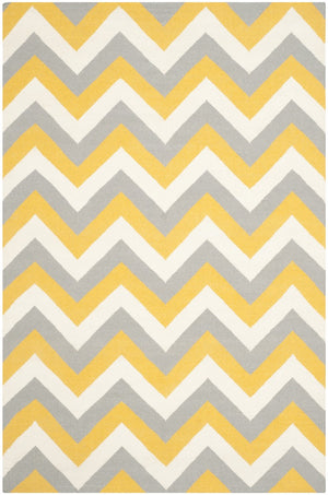 Safavieh Dhurries 640 Hand Woven Flat Weave  Rug Gold / Grey DHU640A-26