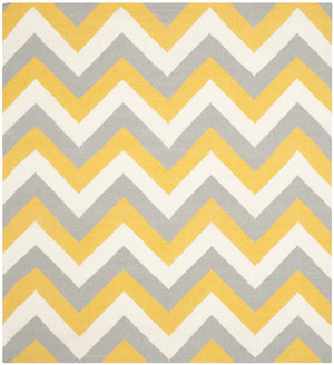 Safavieh Dhurries 640 Hand Woven Flat Weave  Rug Gold / Grey DHU640A-26