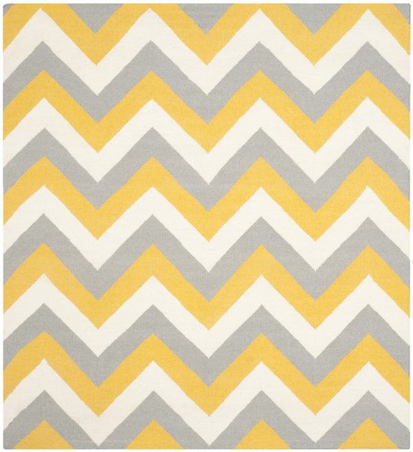 Safavieh Dhurries 640 Hand Woven Flat Weave  Rug Gold / Grey DHU640A-26