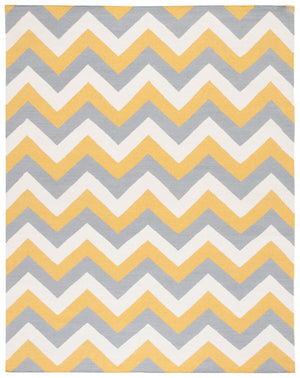 Safavieh Dhurries 640 Hand Woven Flat Weave  Rug Gold / Grey DHU640A-26